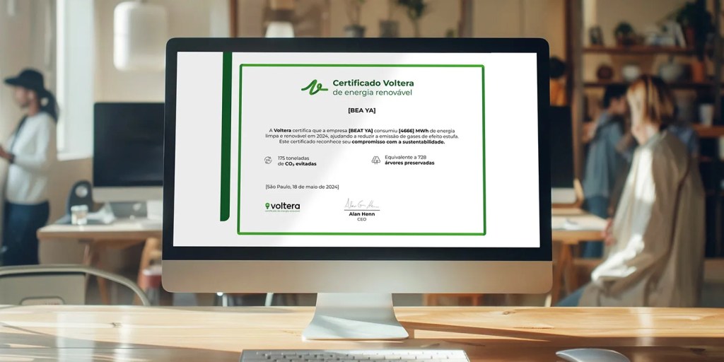 Certificado Voltera de Energia Renovável: reconhecendo o impacto positivo da sua empresa